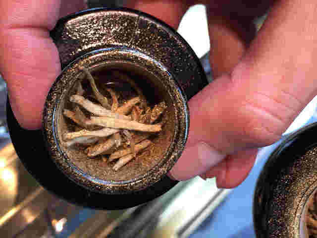金粉をまとった茶葉