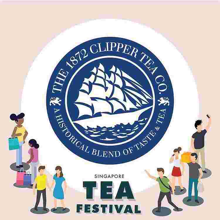 クリッパー帆船を象ったThe 1872 Clipper Tea Co.のロゴマーク