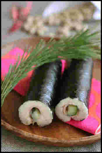 パンで作った恵方巻き