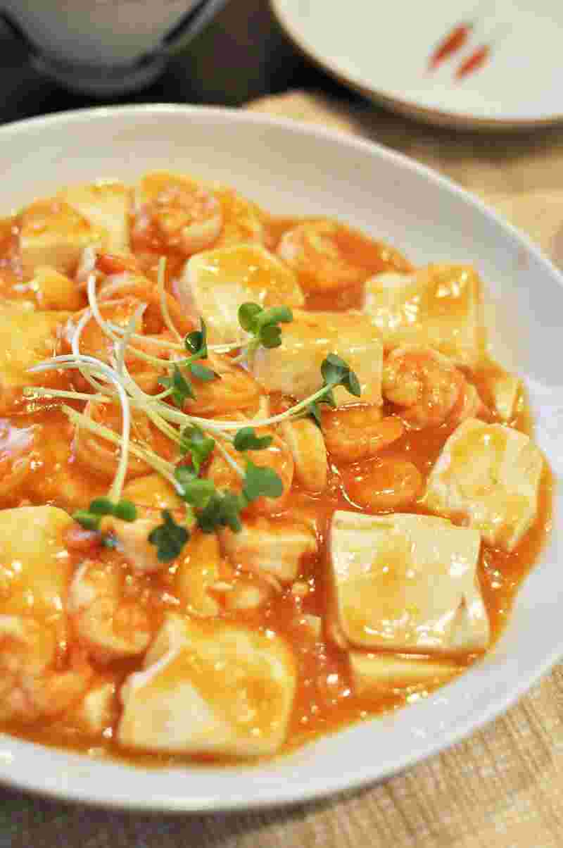 かさ増し豆腐エビチリ