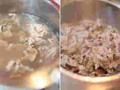 牛肉の下茹で