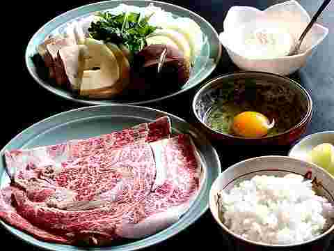 あさりの牛すき焼きのコース