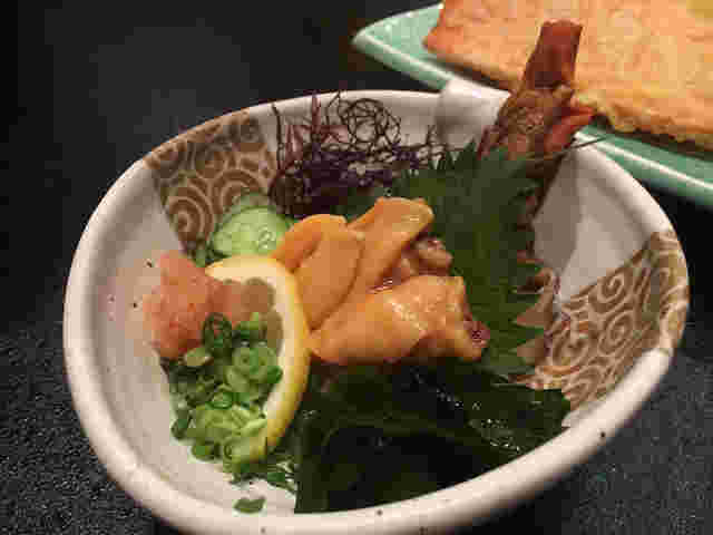 ホヤをポン酢で