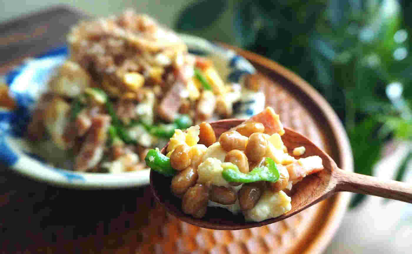 加熱した納豆料理