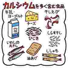カルシウムが多い食品のイラスト