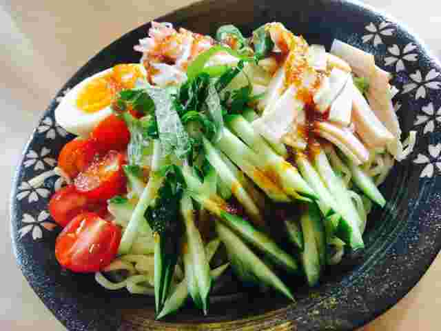 野菜たっぷりの冷やし中華