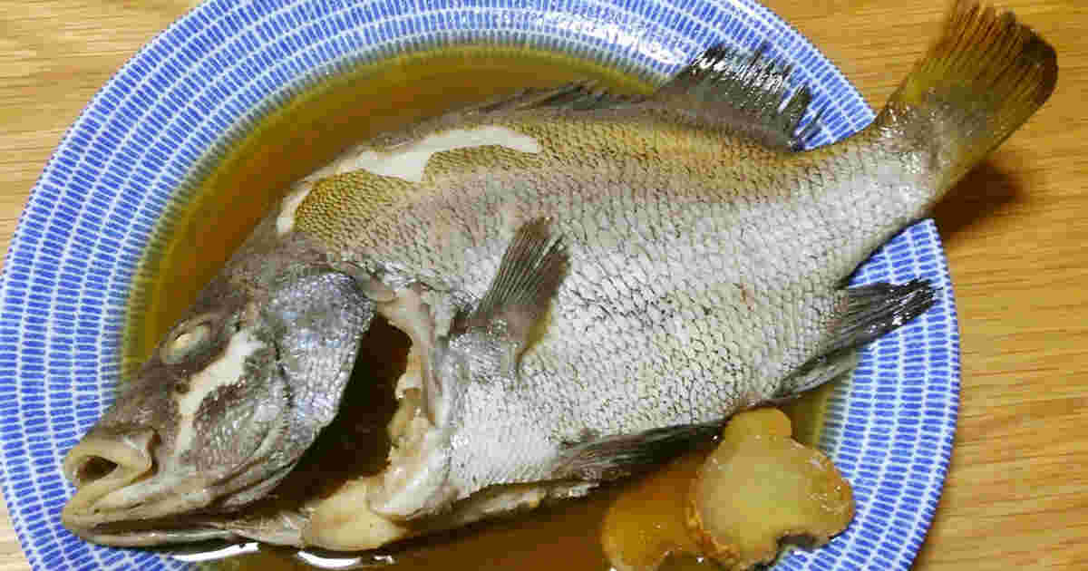 ヒゲソリダイの蒸し煮
