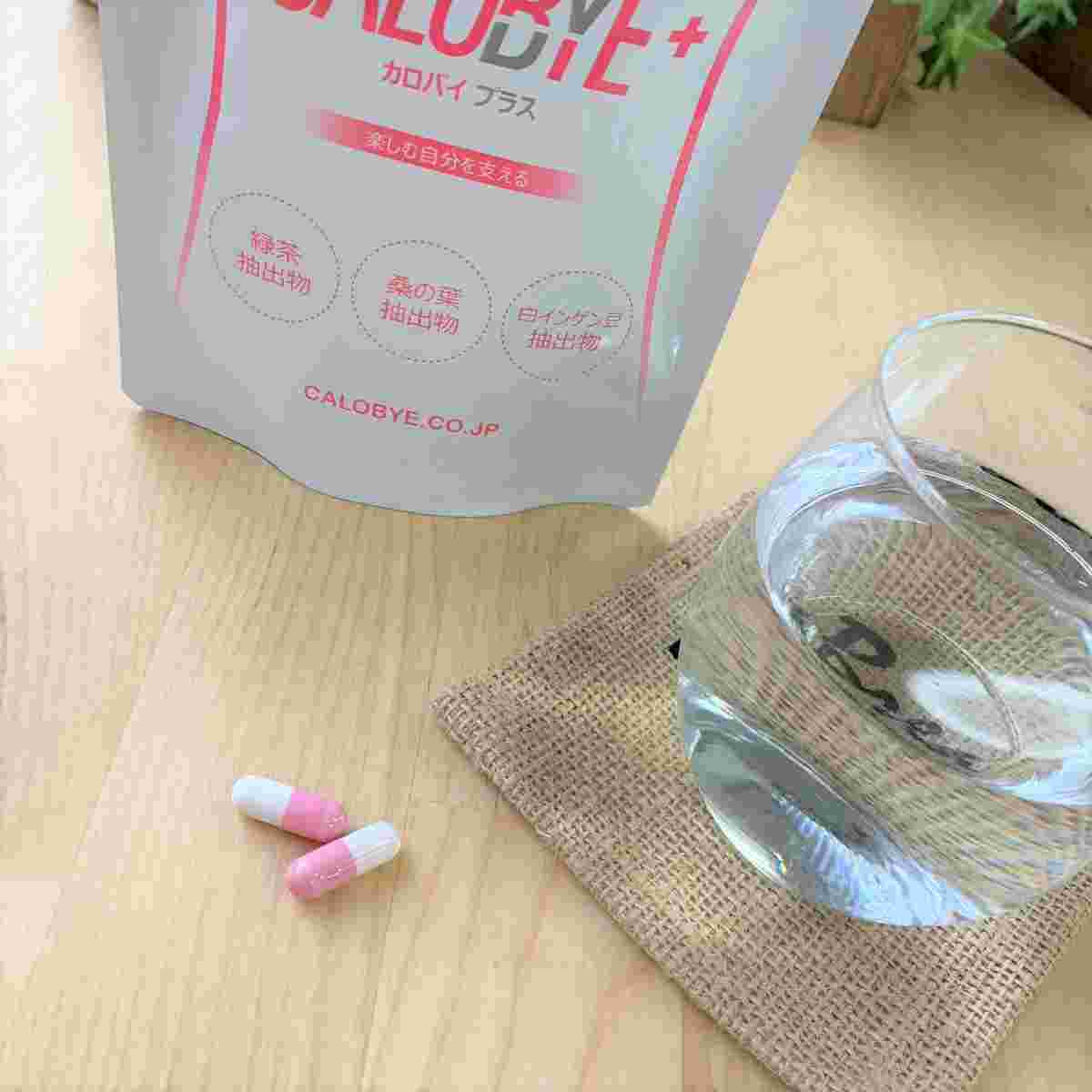 カロバイプラスと水