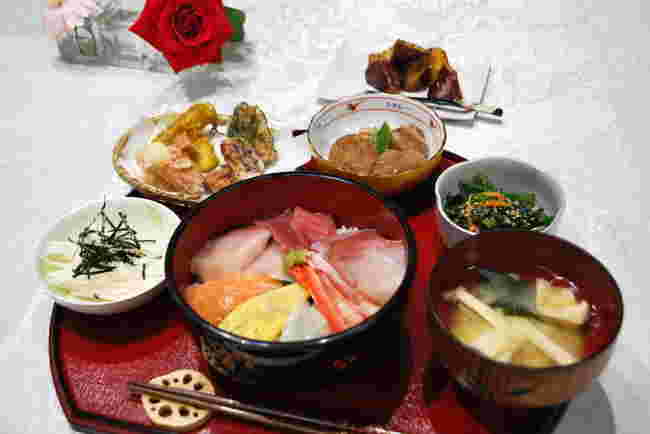 海鮮丼のご飯