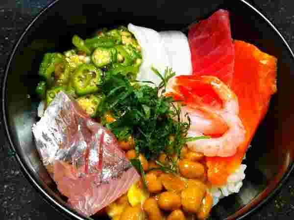 納豆海鮮丼