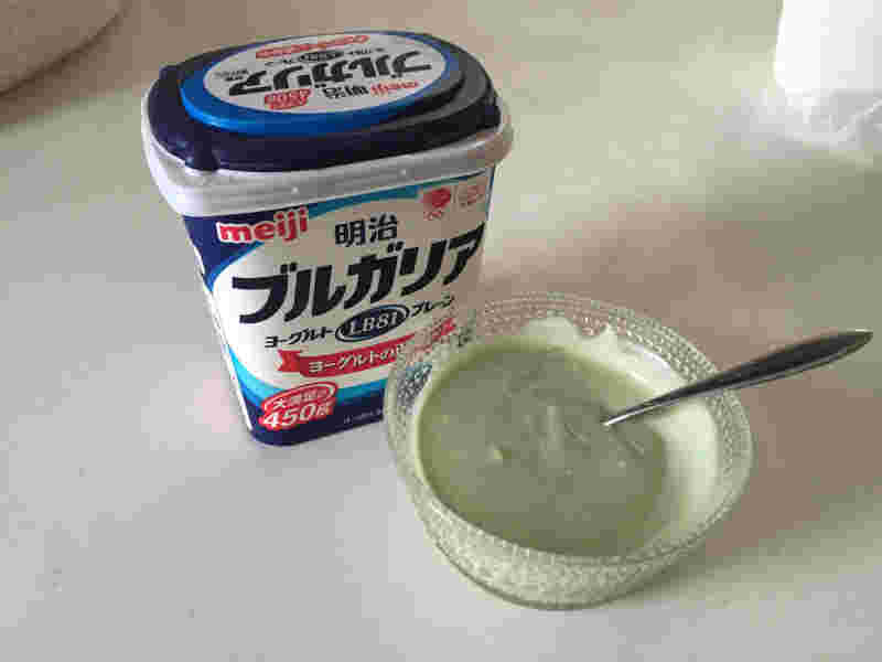 ヨーグルトと混ぜた様子