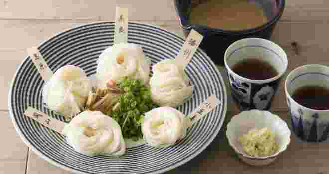 そうめんの食べ比べ
