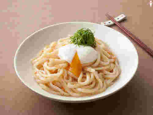 半熟卵乗せうどん