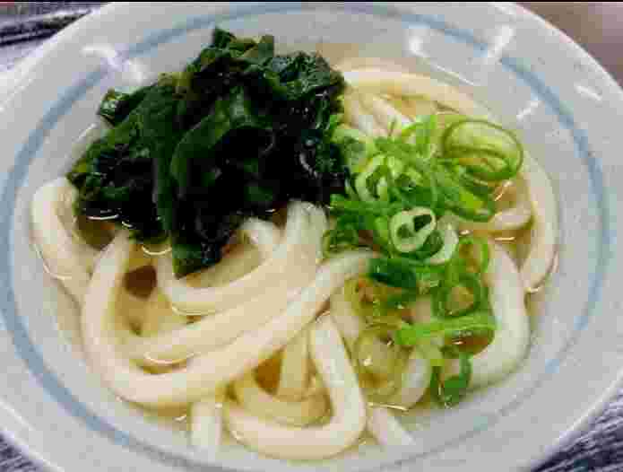ねぎとわかめのせうどん