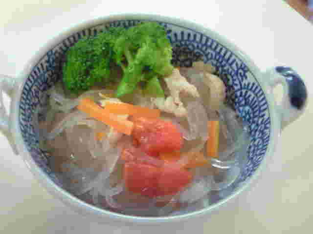 マロニーと野菜のスープ