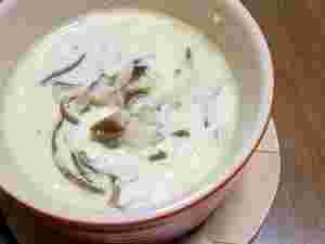 塩こんぶときのこと豆腐の茶碗蒸し