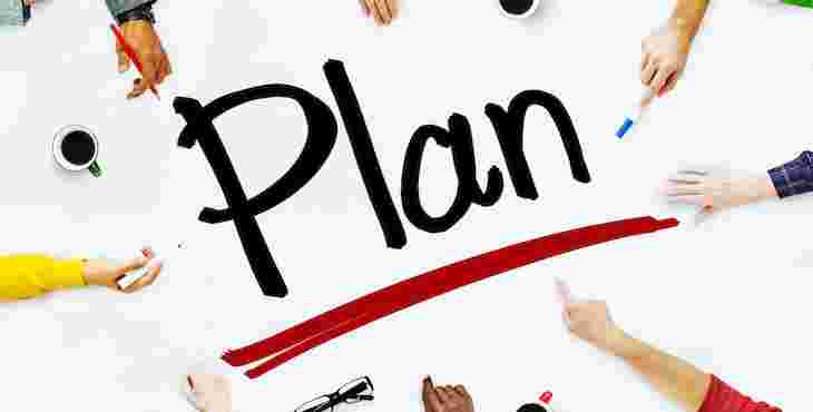 アルファベットでPLANと書かれている