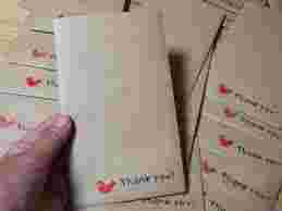 スタンプを活用したラッピング袋