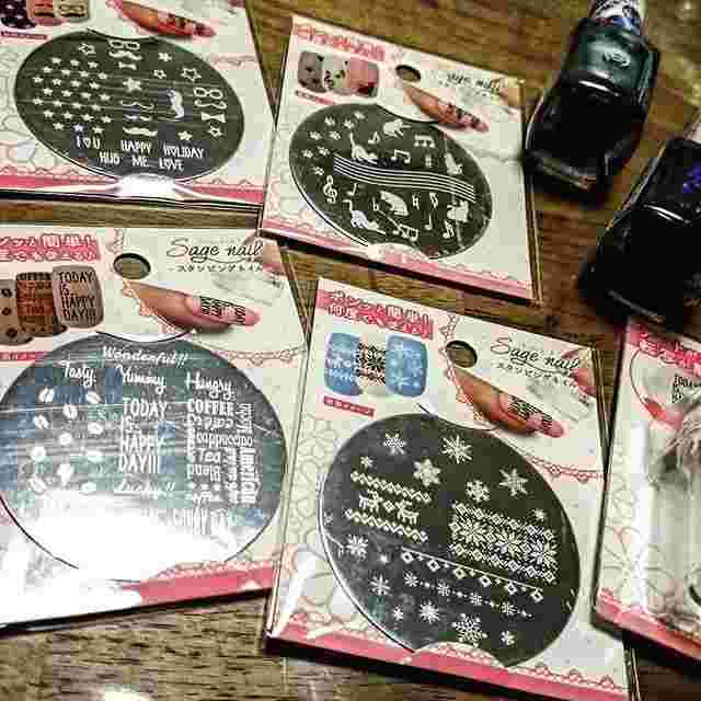 セリアのスタンプネイル
