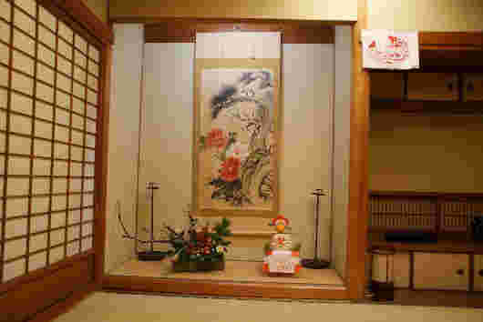 床の間に飾られた鏡餅