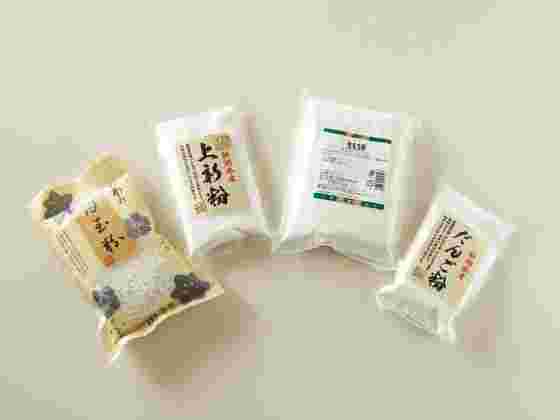 白玉粉・上新粉・もち粉・だんご粉は米粉から出来ているので代用可能