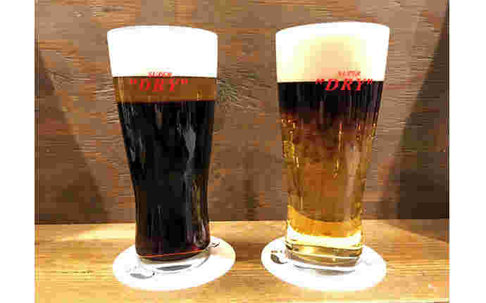 黒ビールとビールの色