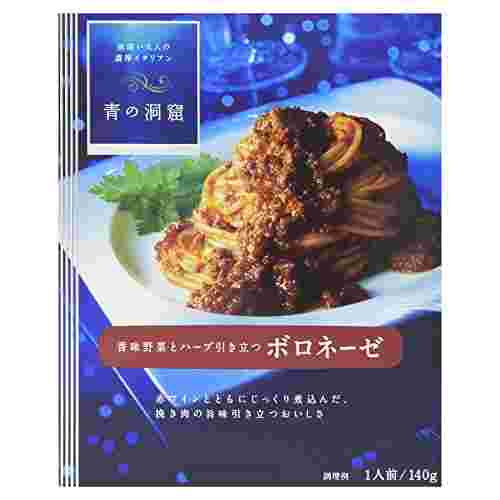 日清フーズの青の洞窟香味野菜とハーブ引き立つボロネーゼ