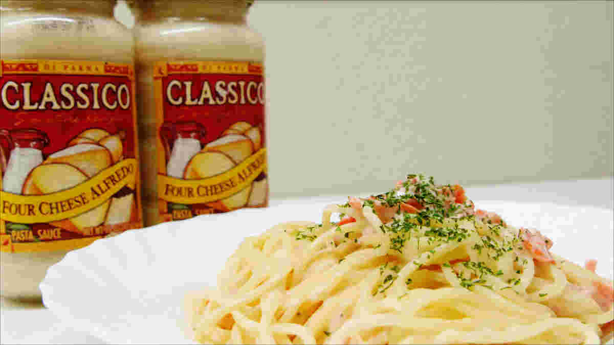 クラシコパスタソースを使ったスパゲッティ
