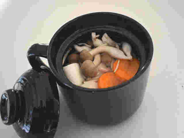 炊飯マグで作った温野菜（水炊き）