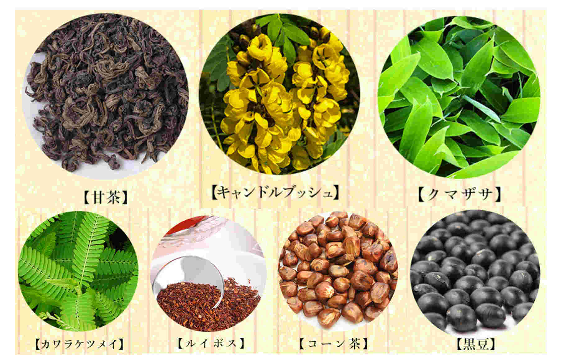 美甘麗茶の7つの成分