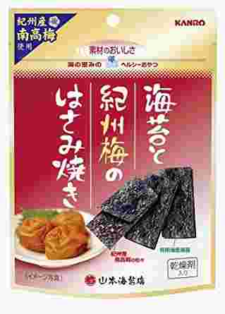 「海苔と紀州梅のはさみ焼き」のお菓子