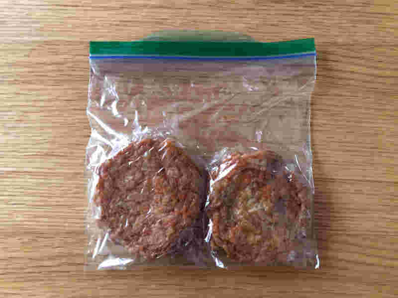 冷凍保存する前のさつま揚げ