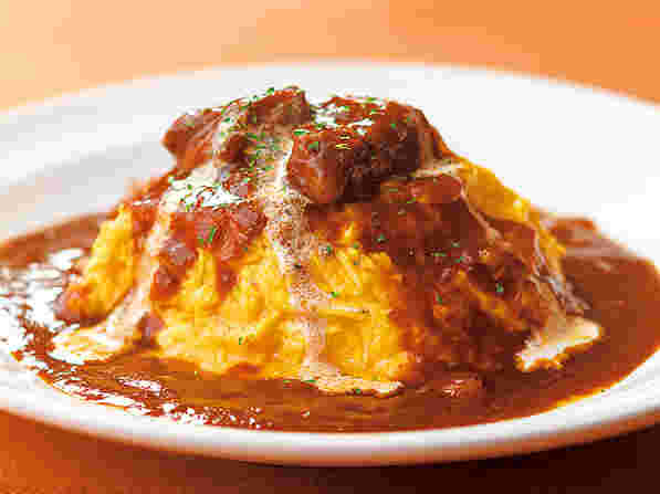 オムライスビーフシチューソースランチ