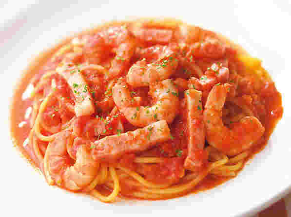 海老のトマトソーススパゲティランチ