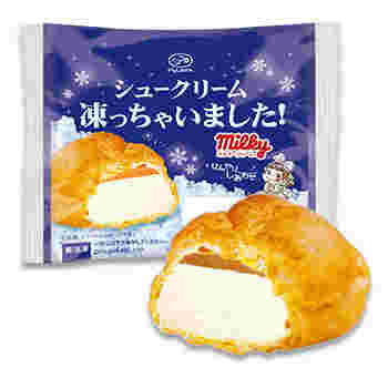 冷凍したシュークリーム菓子