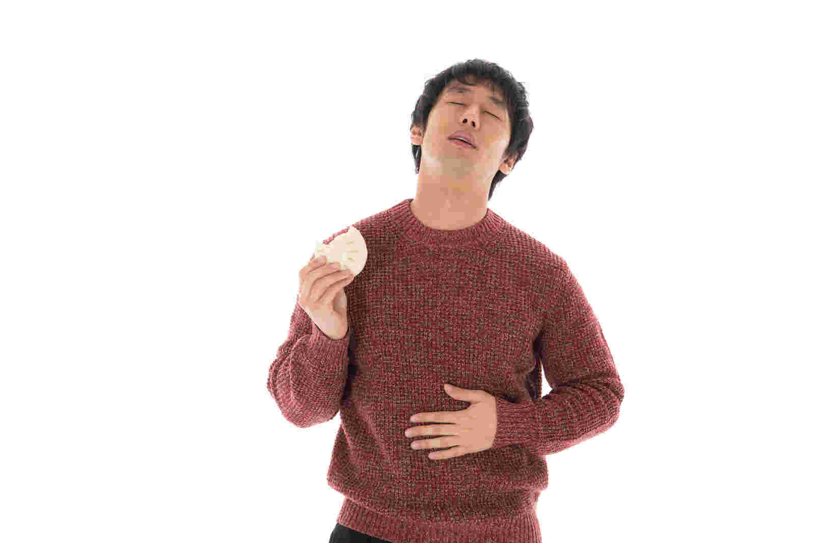 満腹な男性