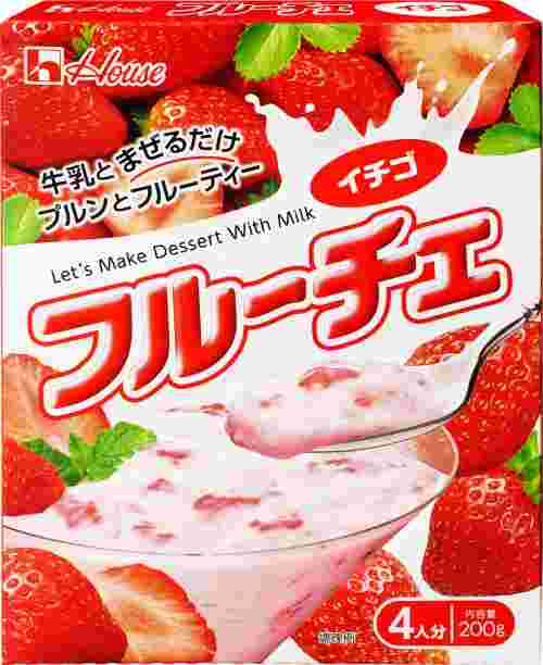 ハウス食品から販売されているフルーチェイチゴのパッケージ