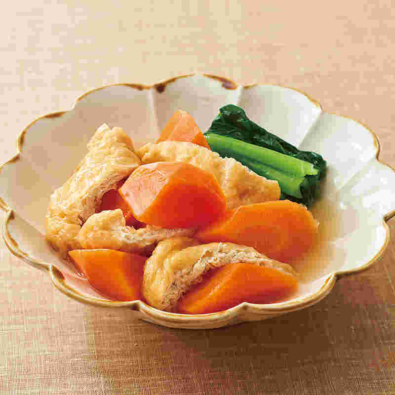 油揚げと人参の煮物
