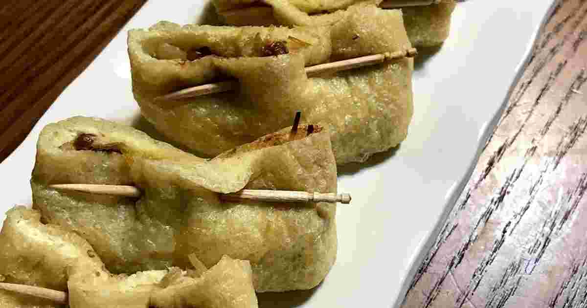 油揚げの納豆包み焼き