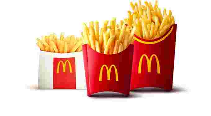 LMS三種類のマックフライポテトが勢揃い