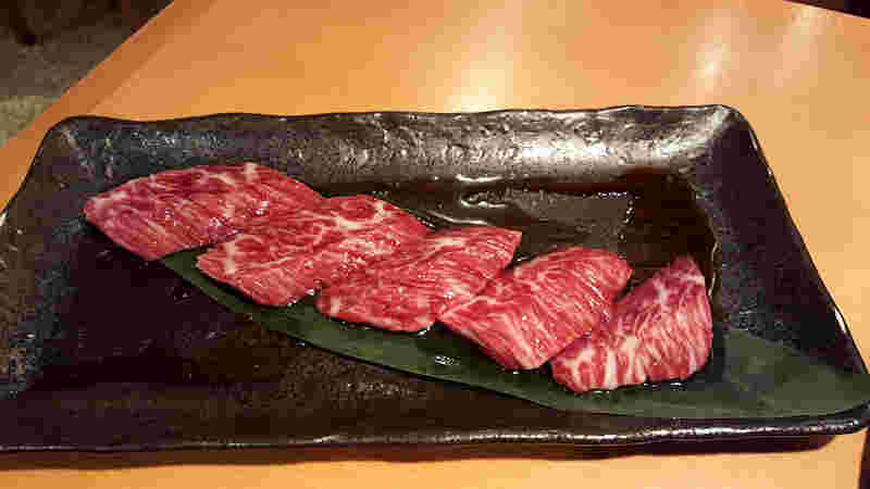焼肉しみずの上ハラミ、5枚