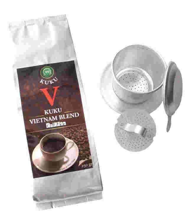 KUKU コーヒー スベトナムブレンドブレンド　ベトナムのコーヒーカップ付き