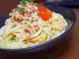 鮭といくらのパスタ