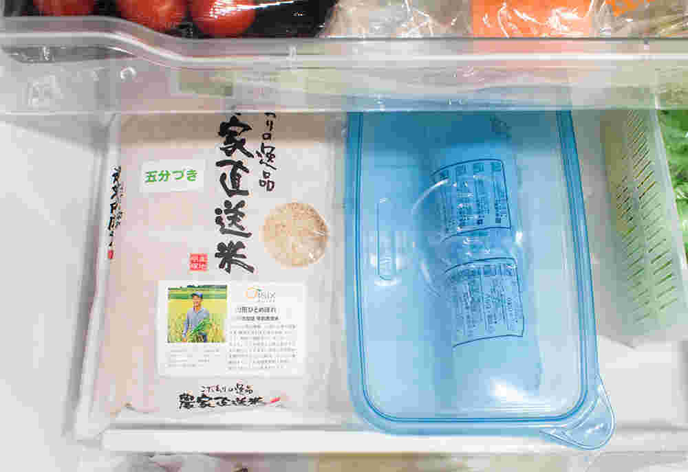 お米を冷蔵庫の野菜室で保存する