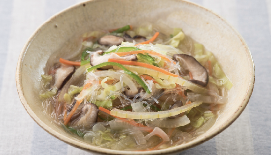 野菜いっぱい春雨スープ