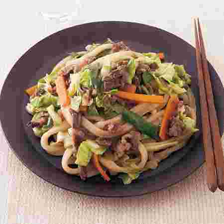 コストコのプルコギのたれを使った焼きうどん