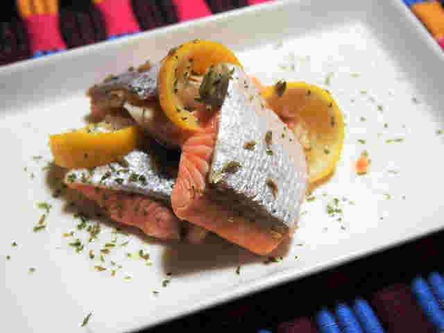 フェンネルシードを使ったサーモンの料理