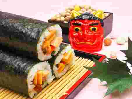 節分アイテムと恵方巻