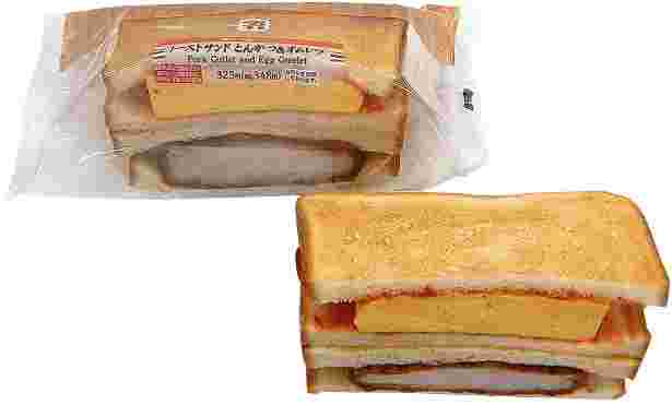 セブンイレブンの「トーストサンドとんかつ＆オムレツ」