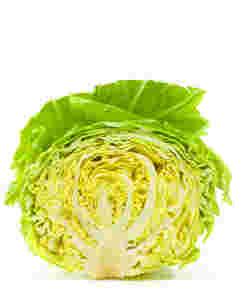 半分に切られたキャベツ